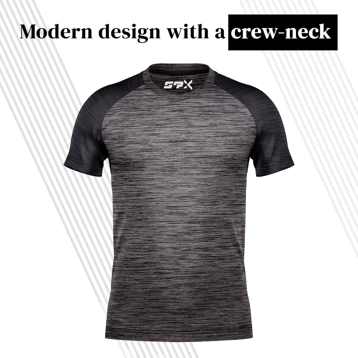 [5 Pack] Mens Workout Short Sleeve Dry Fit T Shirts Quick Dry Active Athletic Crewneck Running Gym Moisture Wicking Tee Tops
