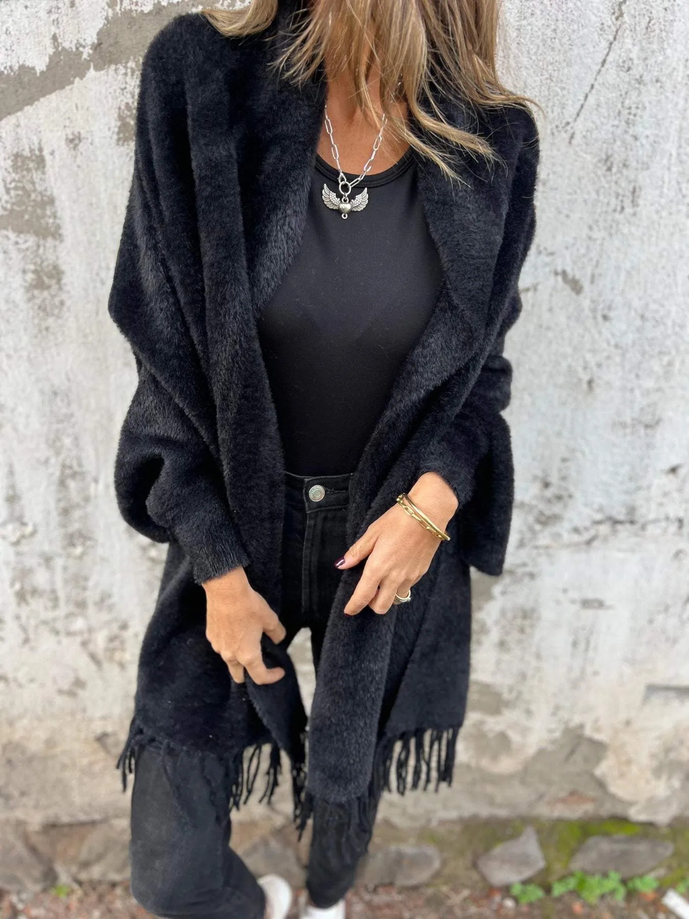 AOIBHE - Elegant Drape Cardigan