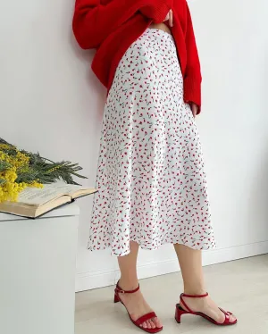 Cottagecore Y2K Skirts for Women Floral Cutecore Maxi Skirts Summer Casual Rose Print Skirt Aesthetic Fairycore Bottoms