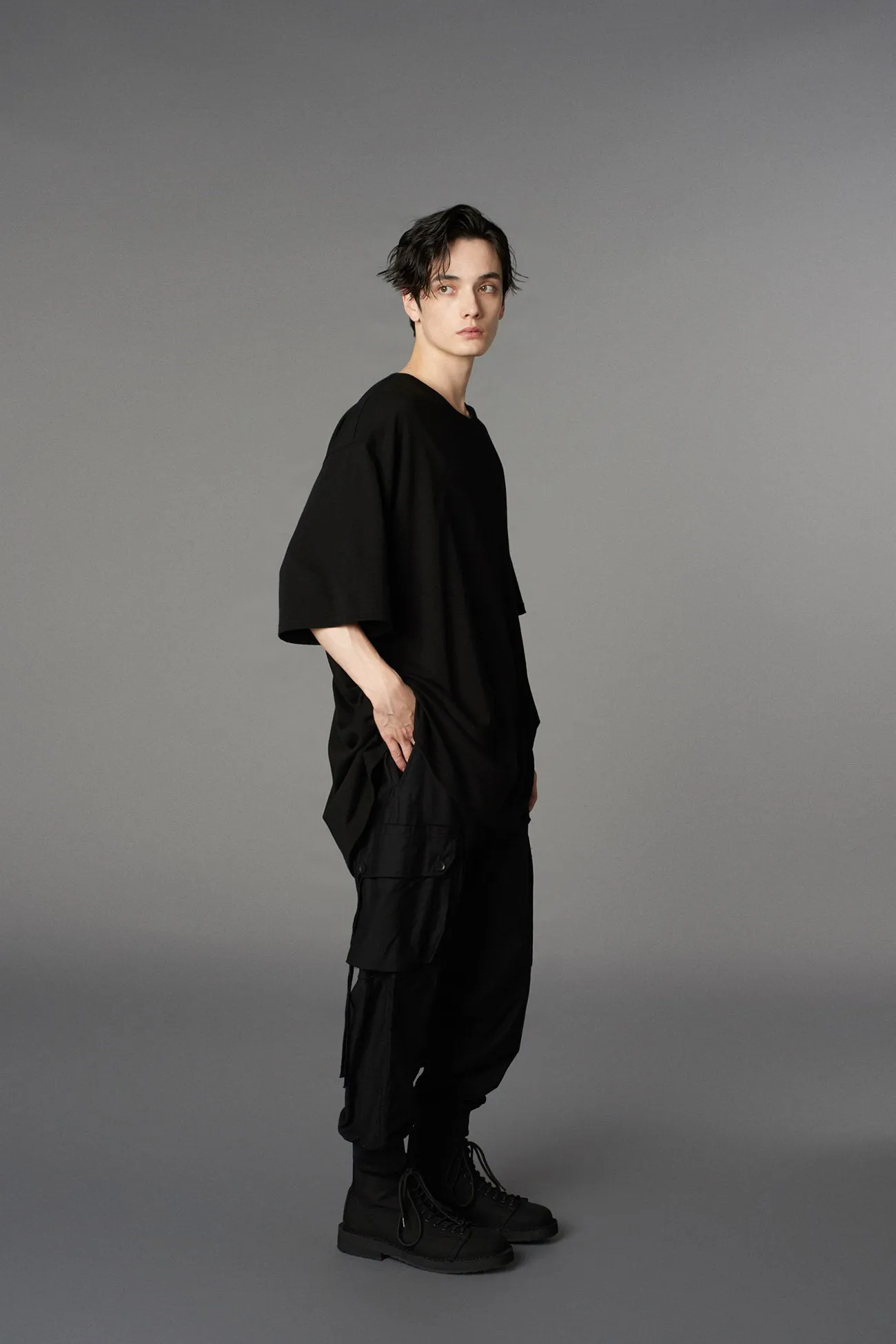 COTTON TWILL STANDARD RIBBED HEM CARGO