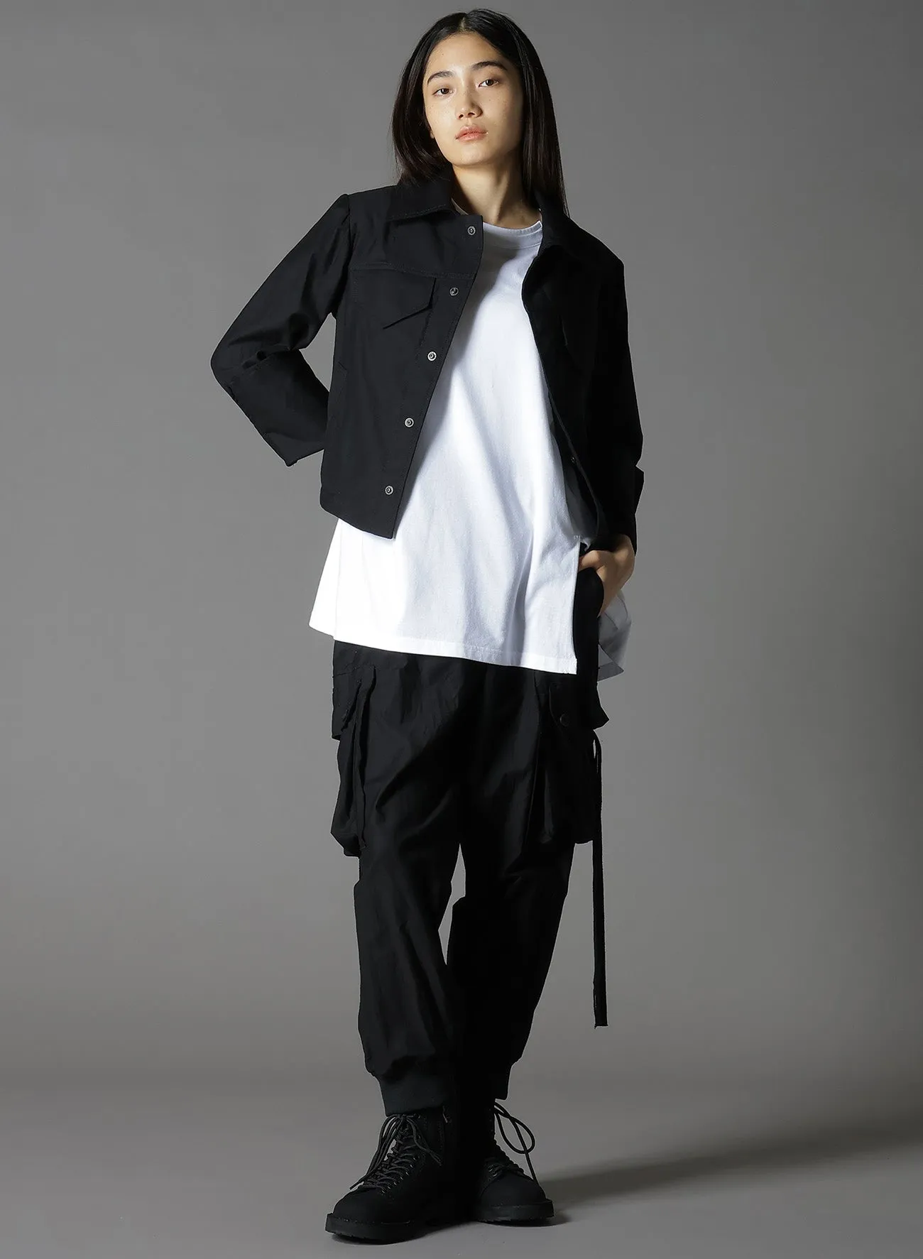 COTTON TWILL STANDARD RIBBED HEM CARGO