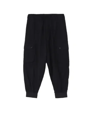 COTTON TWILL STANDARD RIBBED HEM CARGO