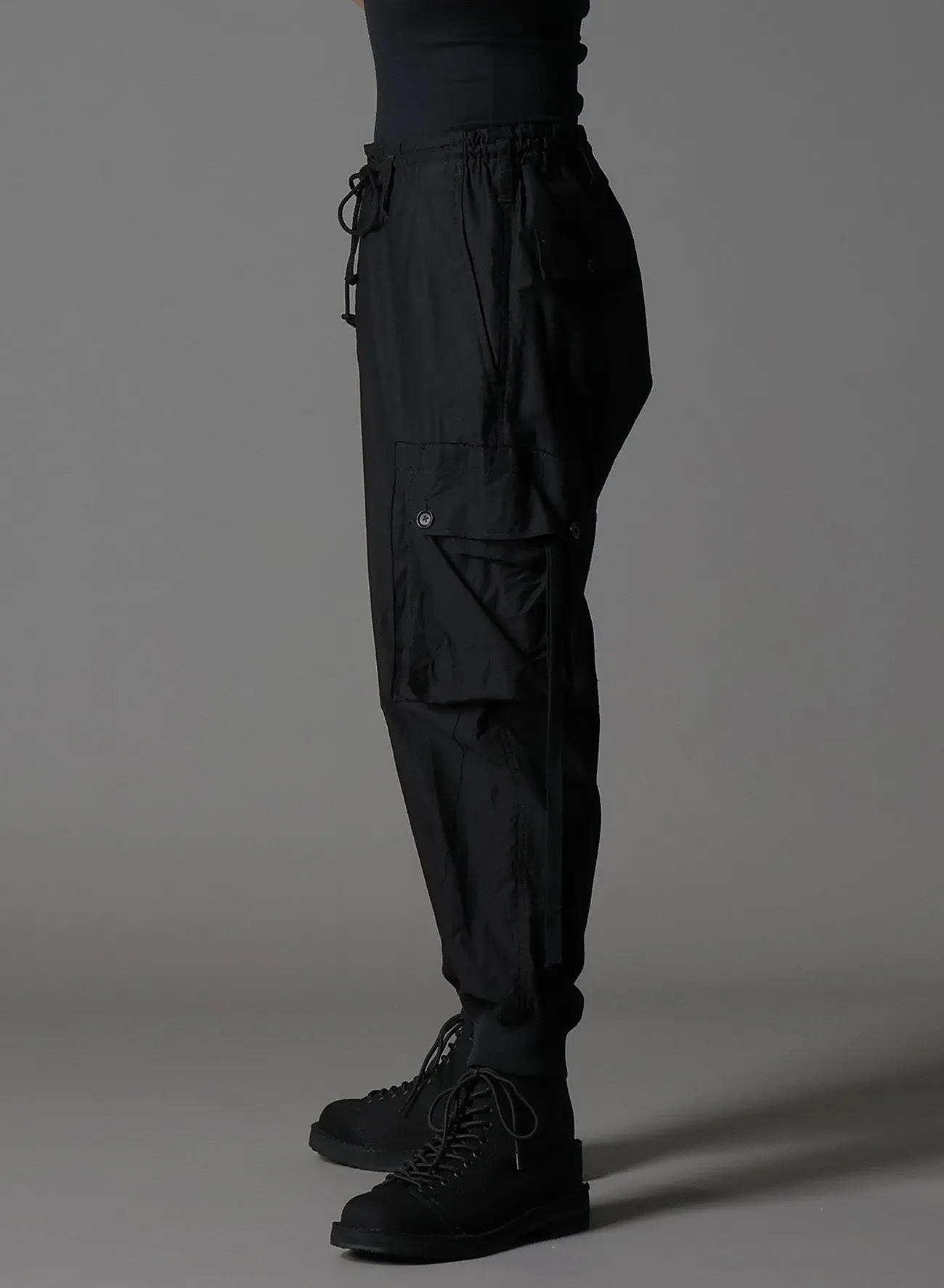 COTTON TWILL STANDARD RIBBED HEM CARGO