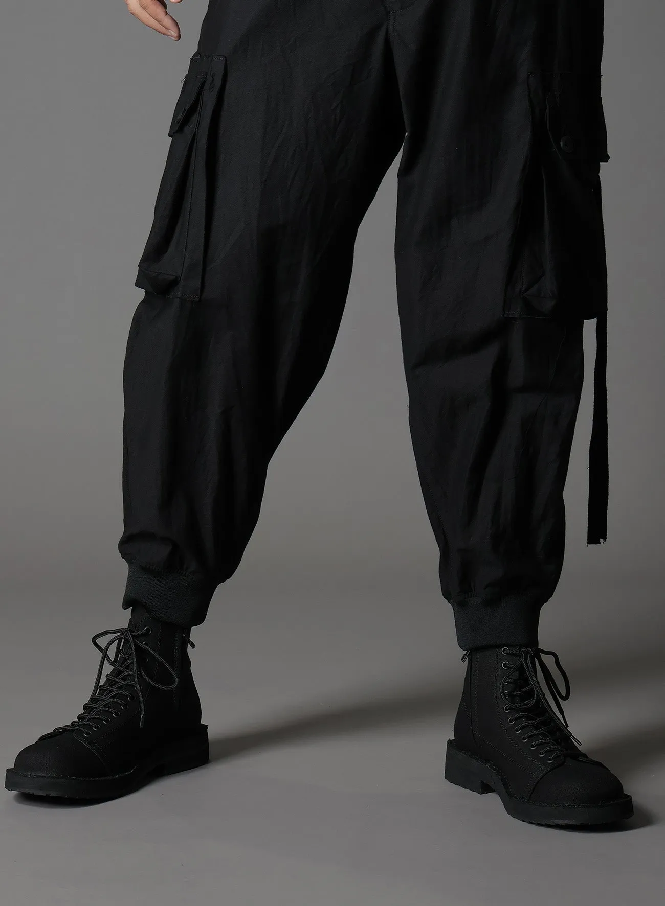 COTTON TWILL STANDARD RIBBED HEM CARGO