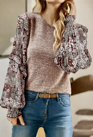 Ember Tiered Floral Sleeve Top