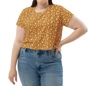 Field of Gold Floral Crop Tee