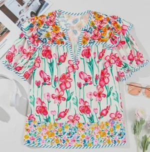 Flower Garden Floral Top