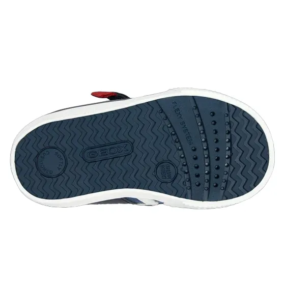 Geox children's high sneaker shoe with leather strap B36A7E-022ME-C4277 Kilwi blue