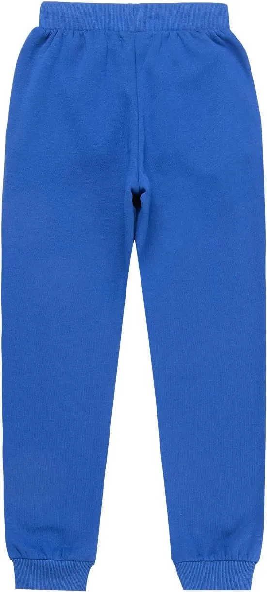 Kids Soft Brushed Fleece Jogger Sweatpants Adjustable Drawstring Casual Pants for Boys and Girls 3-12 Years