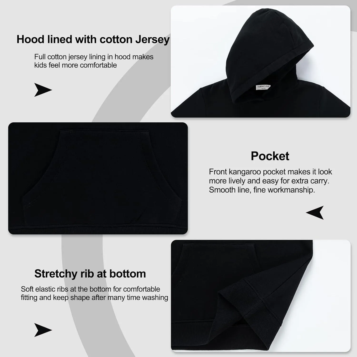 Kids Soft Brushed Fleece Pullover Hoodie Casual Athletic Pockets Hooded Sweatshirt for Boys or Girls 3-12 Years