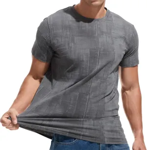 KLIEGOU Men's Graphic T-Shirt 95% Cotton Crew Neck Short Sleeve Tee Soft Stretch Casual Printed Top