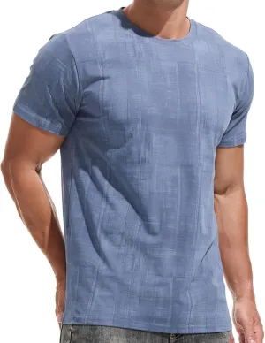 KLIEGOU Men's Graphic T-Shirt 95% Cotton Crew Neck Short Sleeve Tee Soft Stretch Casual Printed Top