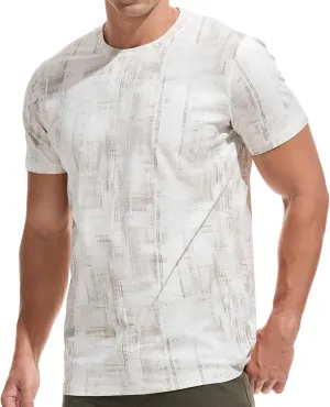 KLIEGOU Men's Graphic T-Shirt 95% Cotton Crew Neck Short Sleeve Tee Soft Stretch Casual Printed Top