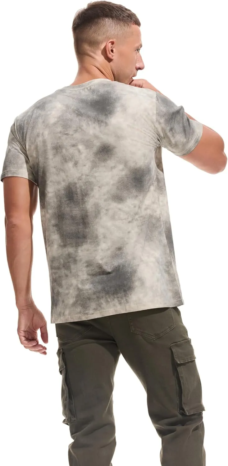 KLIEGOU Men's Graphic T-Shirt 95% Cotton Crew Neck Short Sleeve Tee Soft Stretch Casual Printed Top