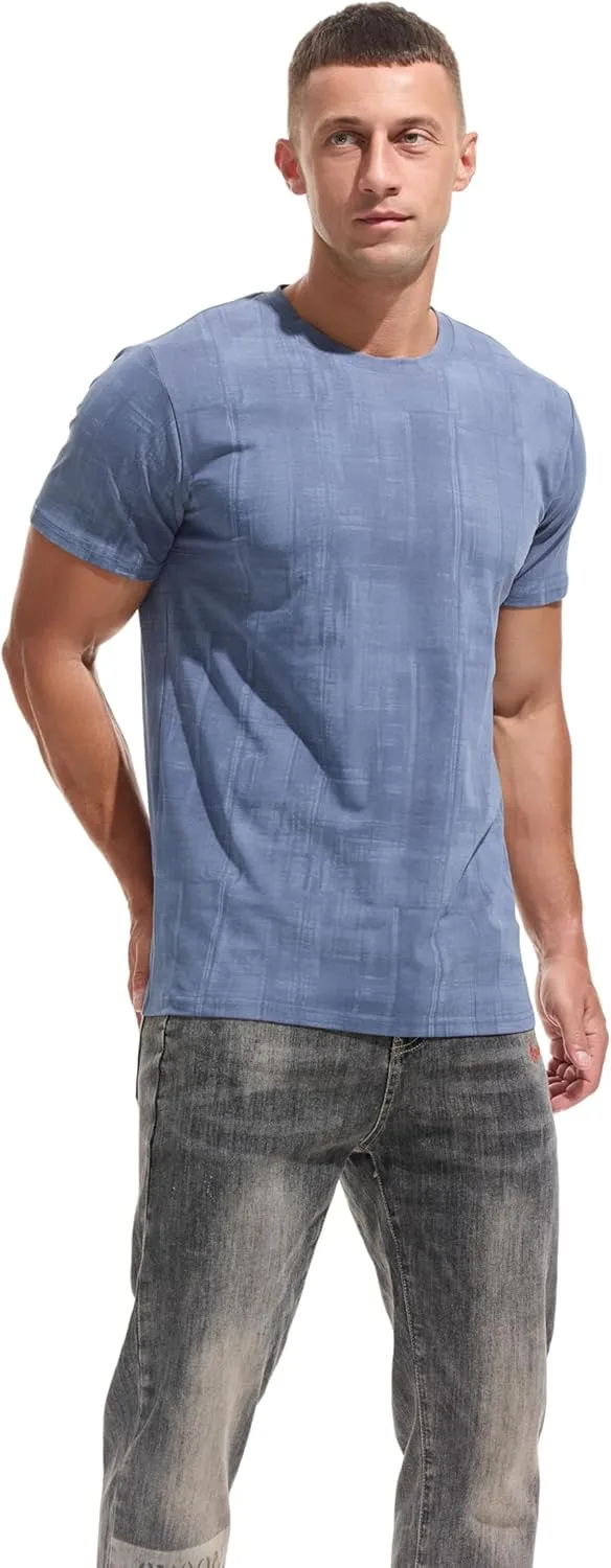 KLIEGOU Men's Graphic T-Shirt 95% Cotton Crew Neck Short Sleeve Tee Soft Stretch Casual Printed Top