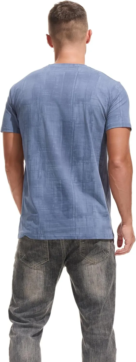 KLIEGOU Men's Graphic T-Shirt 95% Cotton Crew Neck Short Sleeve Tee Soft Stretch Casual Printed Top