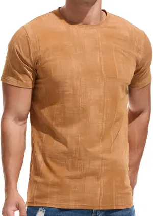 KLIEGOU Men's Graphic T-Shirt 95% Cotton Crew Neck Short Sleeve Tee Soft Stretch Casual Printed Top