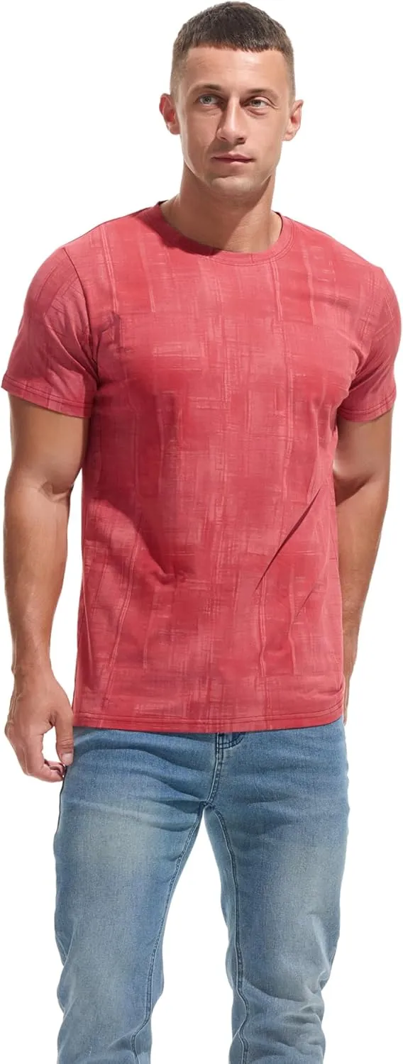 KLIEGOU Men's Graphic T-Shirt 95% Cotton Crew Neck Short Sleeve Tee Soft Stretch Casual Printed Top