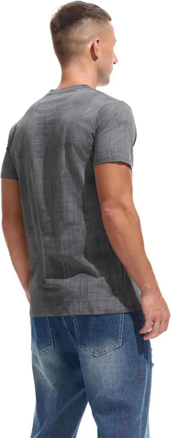 KLIEGOU Men's Graphic T-Shirt 95% Cotton Crew Neck Short Sleeve Tee Soft Stretch Casual Printed Top
