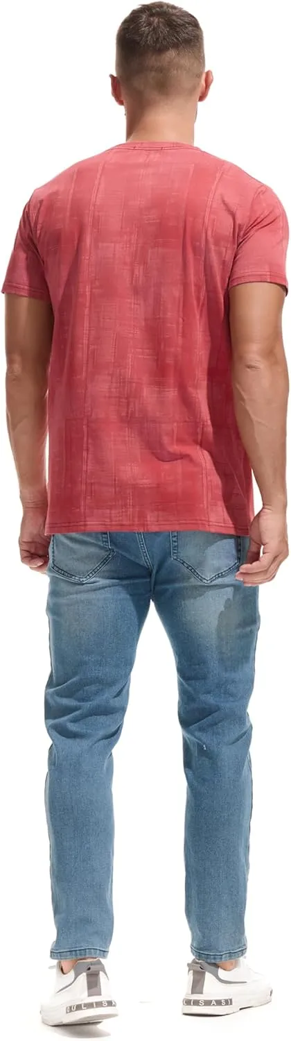 KLIEGOU Men's Graphic T-Shirt 95% Cotton Crew Neck Short Sleeve Tee Soft Stretch Casual Printed Top