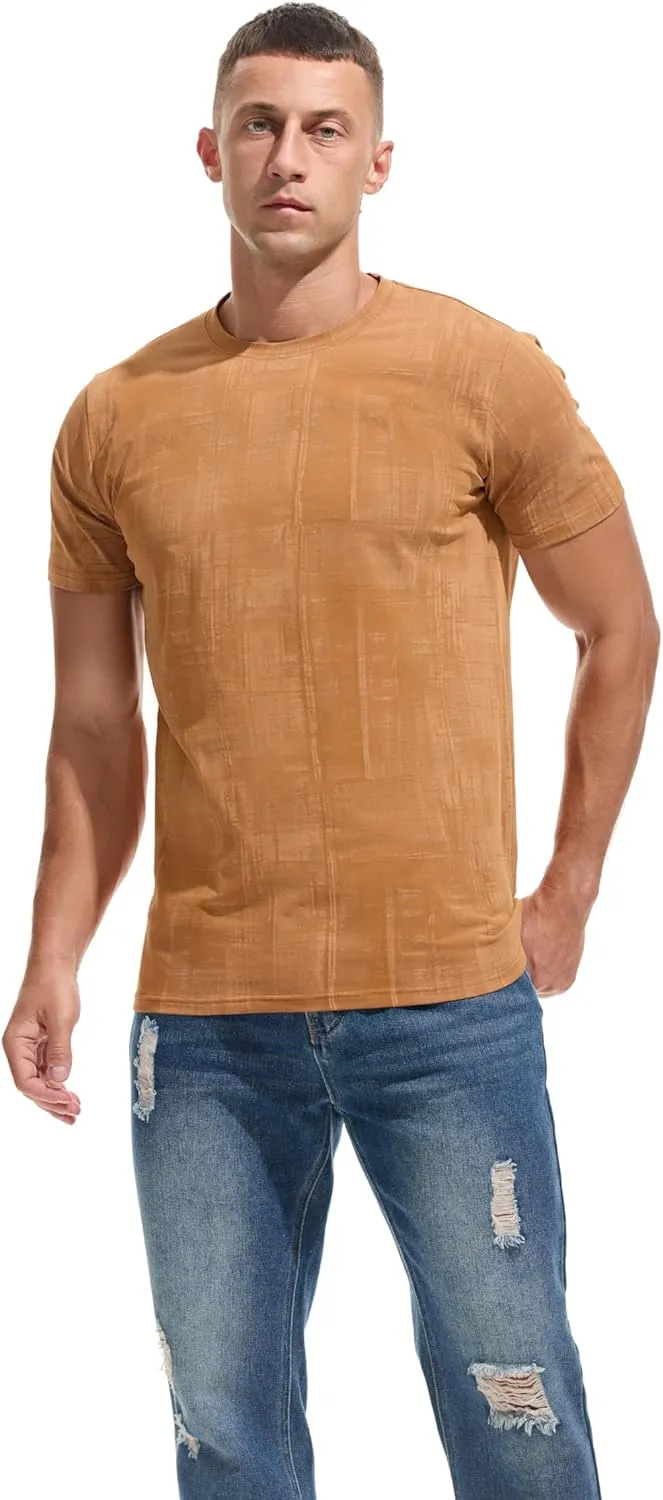 KLIEGOU Men's Graphic T-Shirt 95% Cotton Crew Neck Short Sleeve Tee Soft Stretch Casual Printed Top