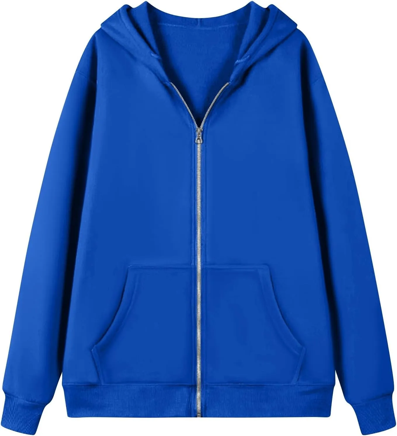 lcyhony Womens Fleece Zip Up Hoodie Trendy Oversized Long Sleeve Sweatshirt Lightweight Casual Workout Jackets with Pockets