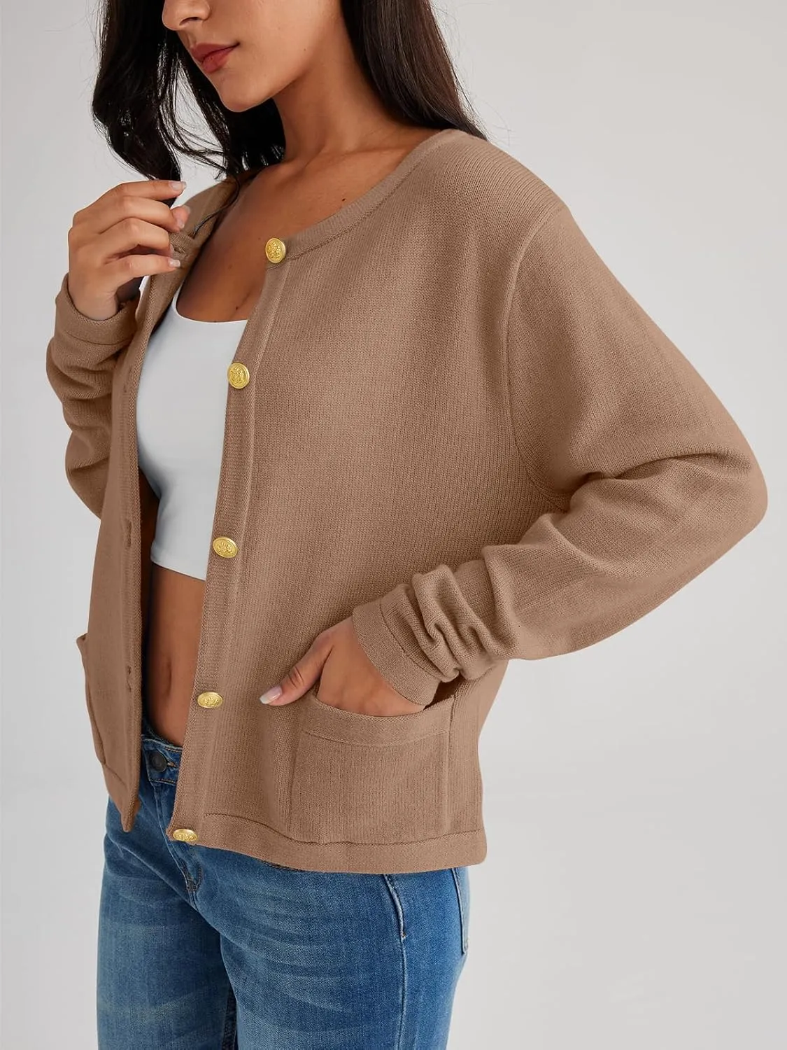 LILLUSORY Women's Cardigan Sweaters 2025 Fall Oufits Clothes Fashion Trendy Long Sleeve Tops Casual Knit Jackets