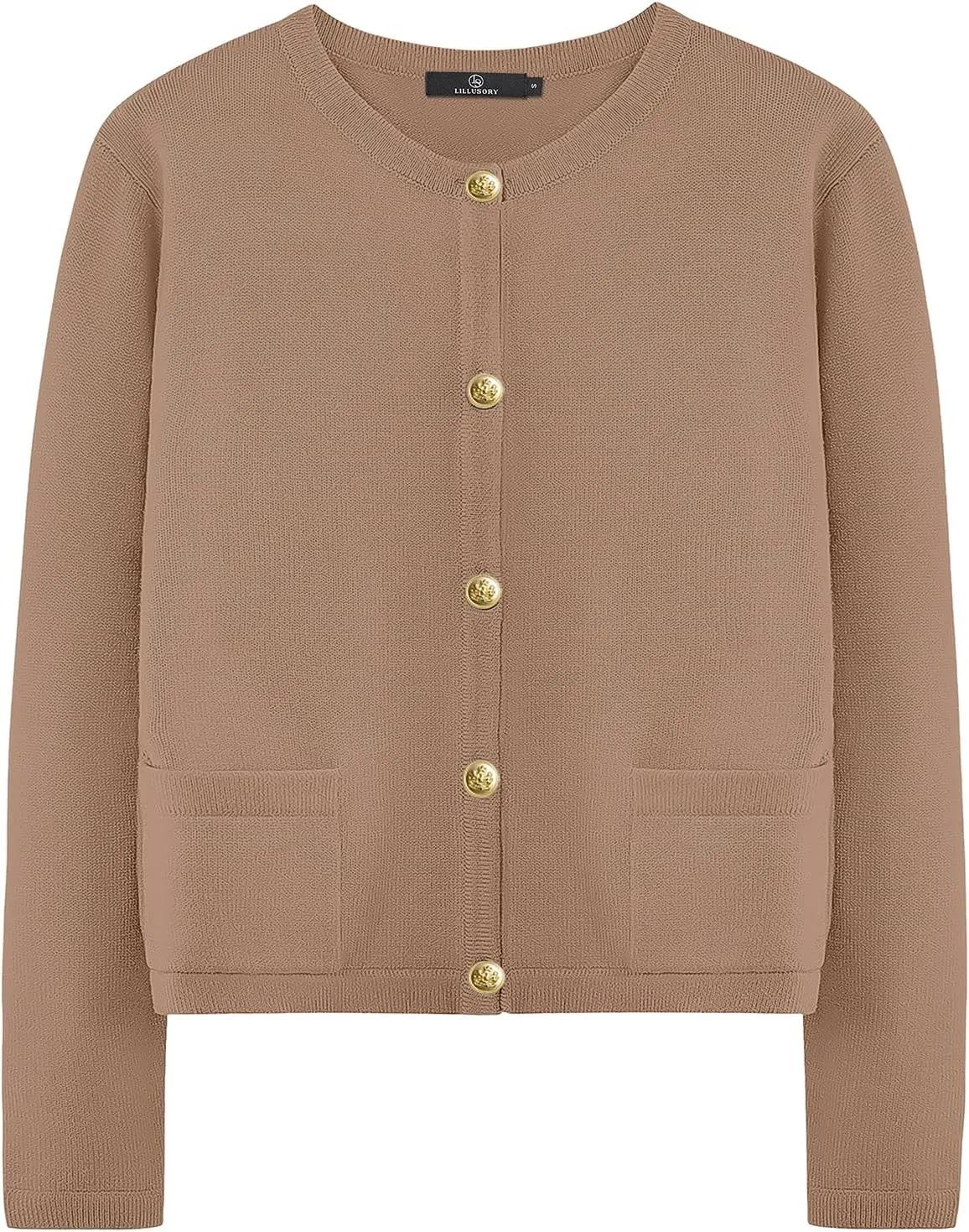 LILLUSORY Women's Cardigan Sweaters 2025 Fall Oufits Clothes Fashion Trendy Long Sleeve Tops Casual Knit Jackets