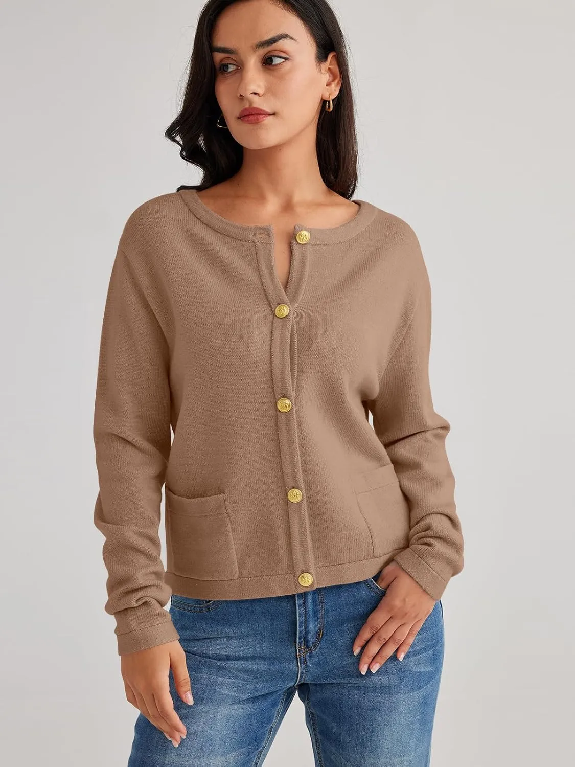 LILLUSORY Women's Cardigan Sweaters 2025 Fall Oufits Clothes Fashion Trendy Long Sleeve Tops Casual Knit Jackets