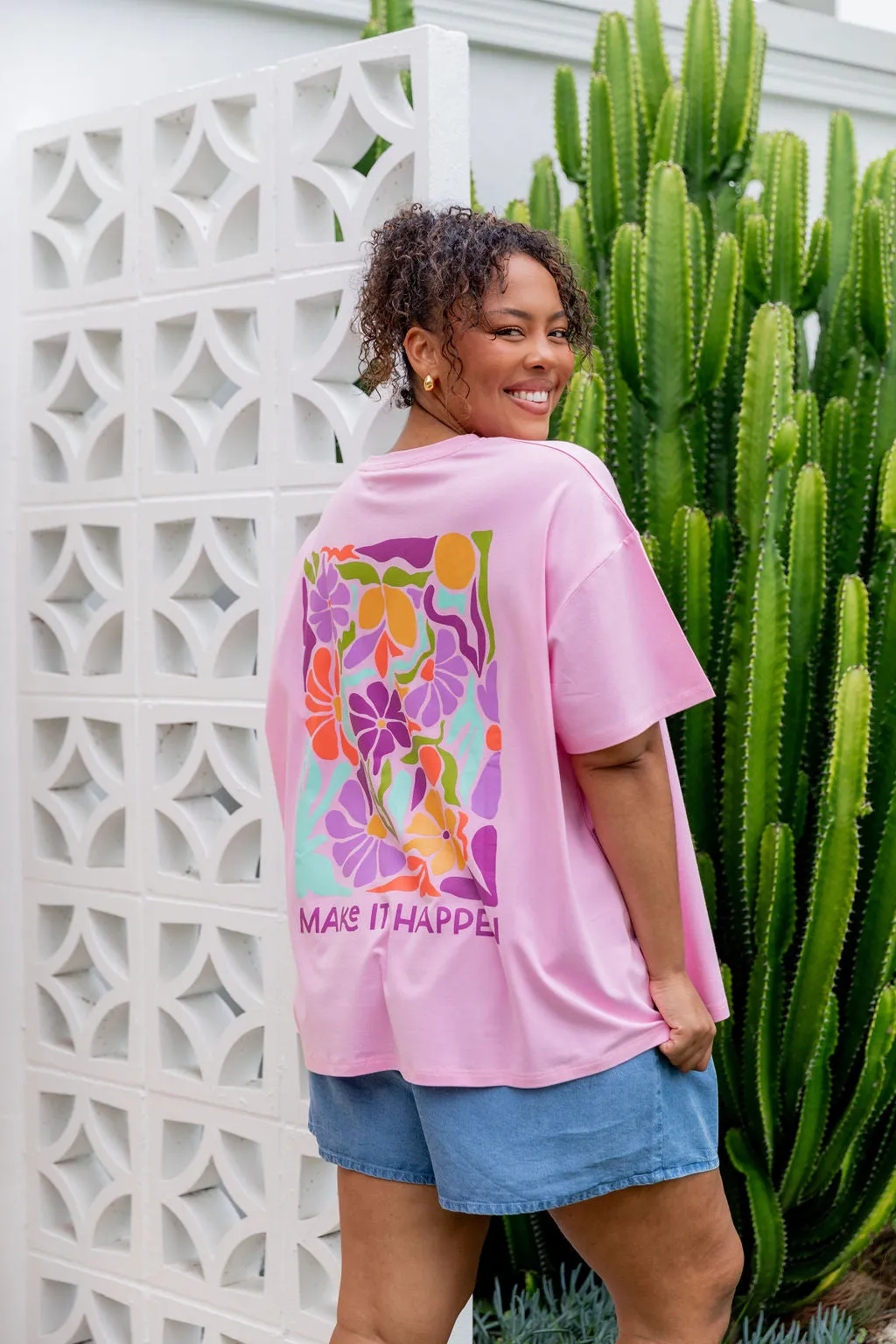 Make it Happen Tee in Sherbet