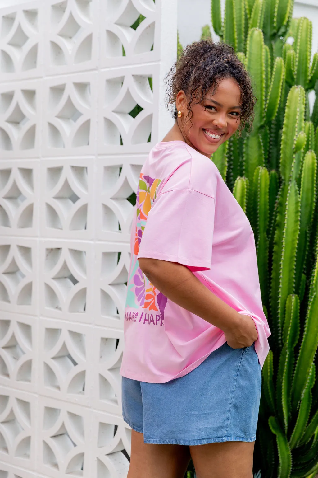 Make it Happen Tee in Sherbet