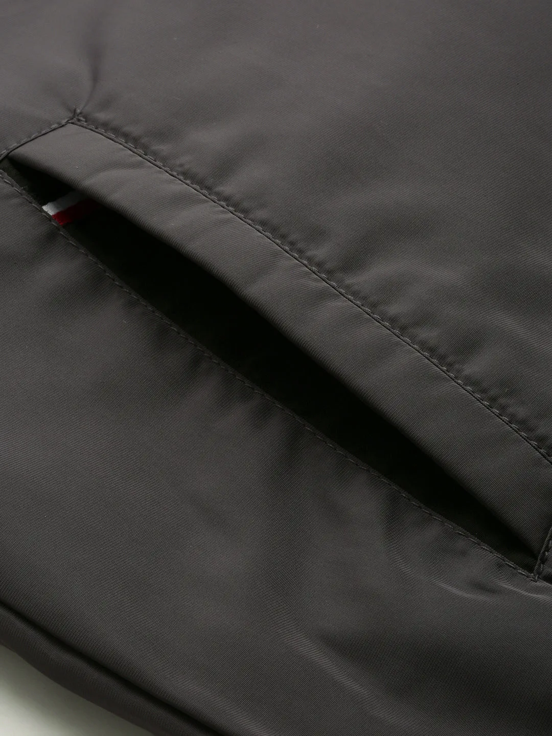 Men Grey Mock Collar Bomber Jacket