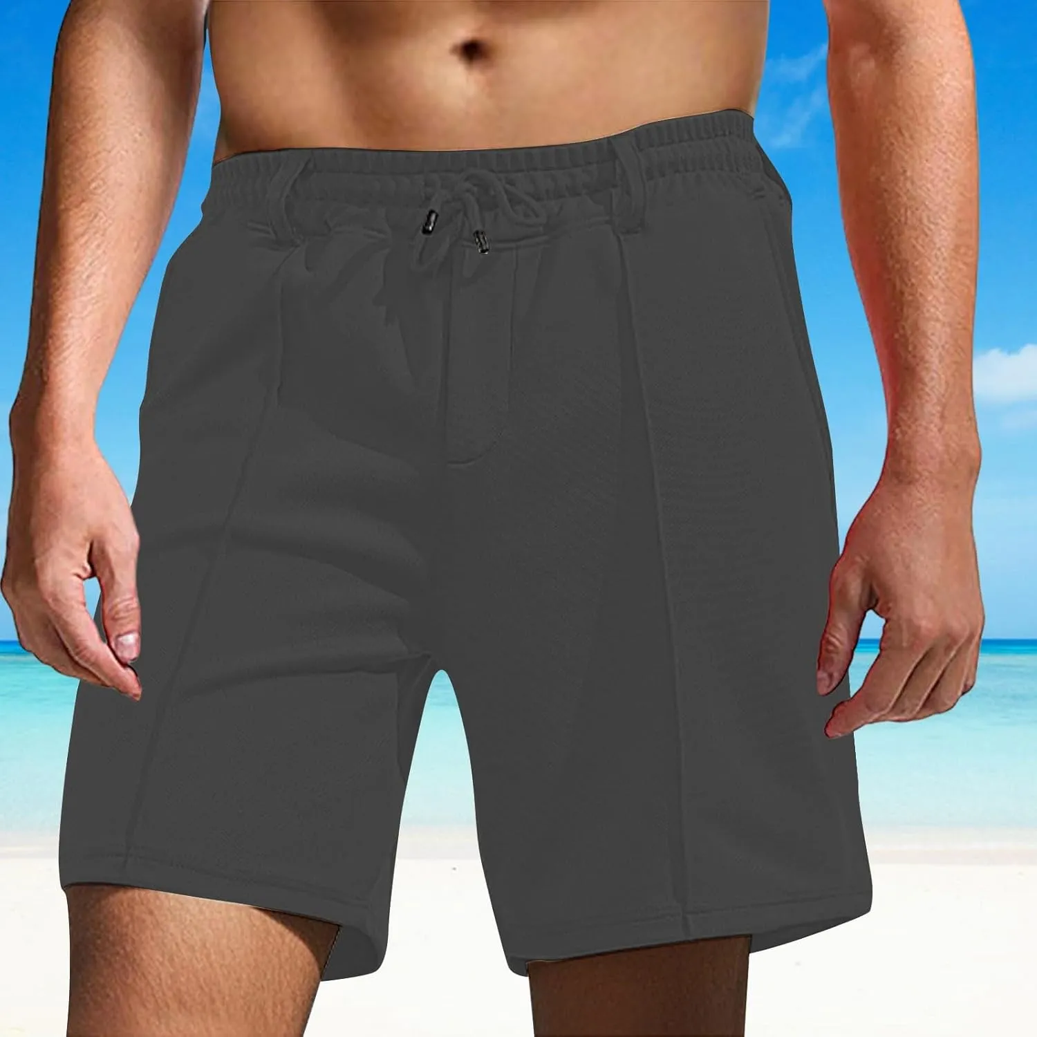 Mens Cargo Dress Shorts Summer Pleated Front Cotton Twill Chino Golf Shorts Business Casual Work Pants with Pockets