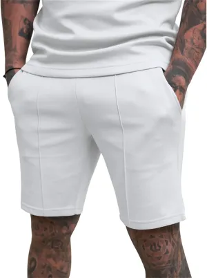 Men's Shorts Classic Fit Flat Front Stretch Solid Chino Shorts Lightweight Breathable Athletic Workout Gym Shorts Pants