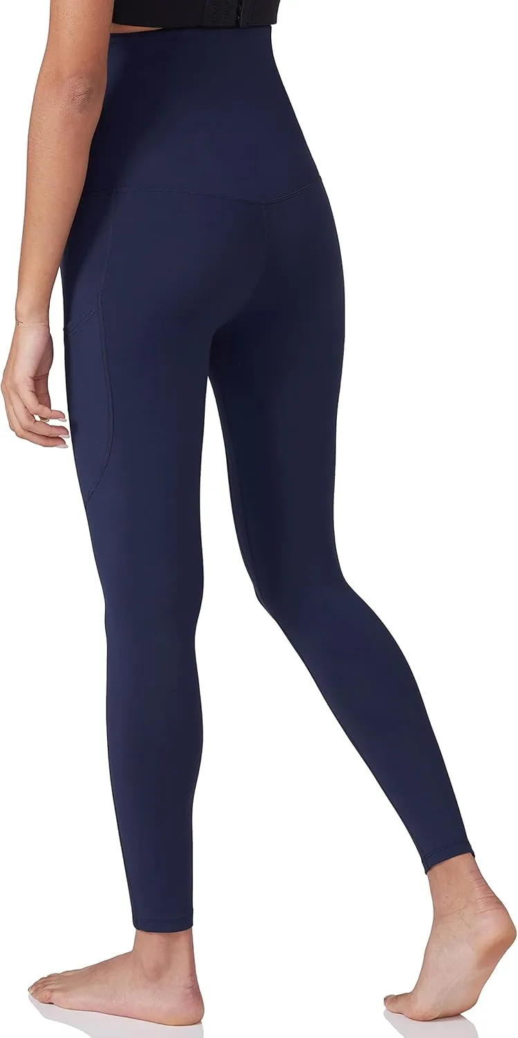 POSHDIVAH Women's Maternity Workout Leggings Over The Belly Pregnancy Yoga Pants with Pockets Soft Activewear Work Pants