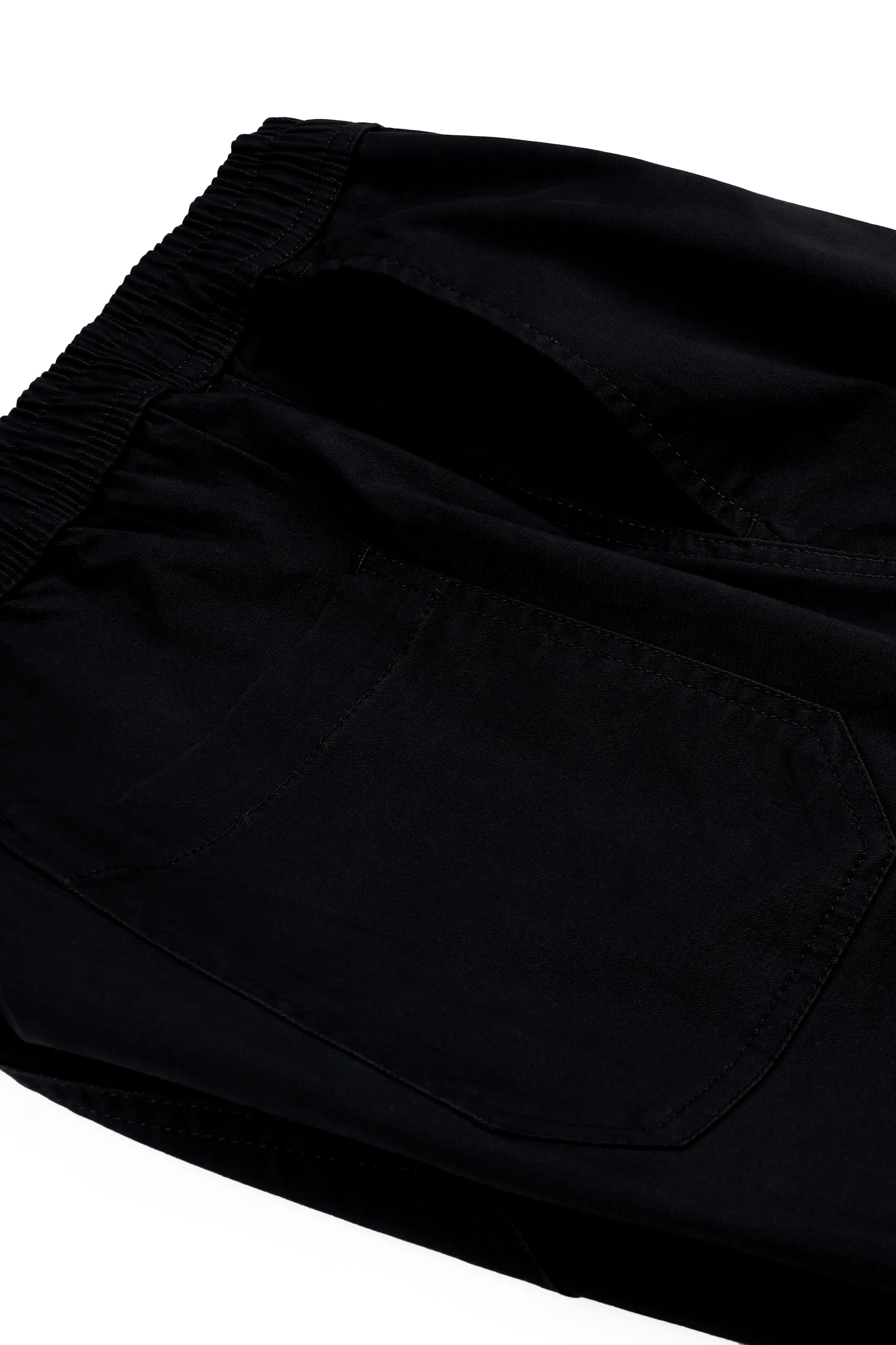 SOFT COTTON RELAXED FLEXIWAIST PANTS IN BLACK