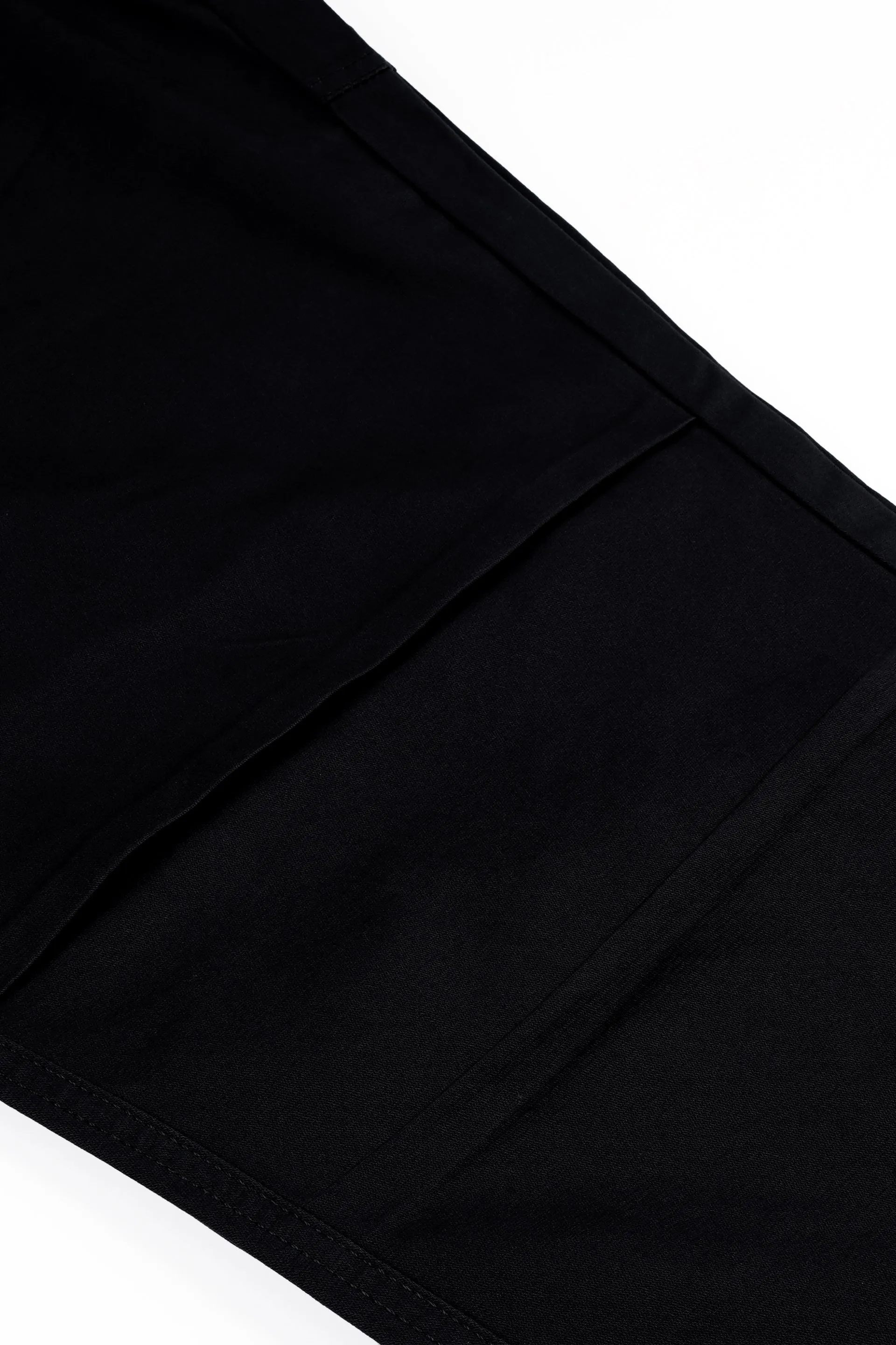 SOFT COTTON RELAXED FLEXIWAIST PANTS IN BLACK