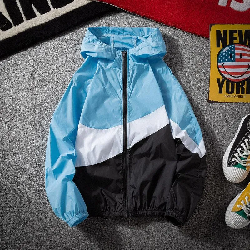 Summer ins Sporty Loose Thin Jacket Trendy Personality Color-Matching Sunscreen Outerwear