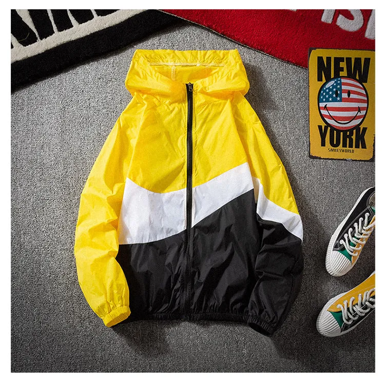Summer ins Sporty Loose Thin Jacket Trendy Personality Color-Matching Sunscreen Outerwear