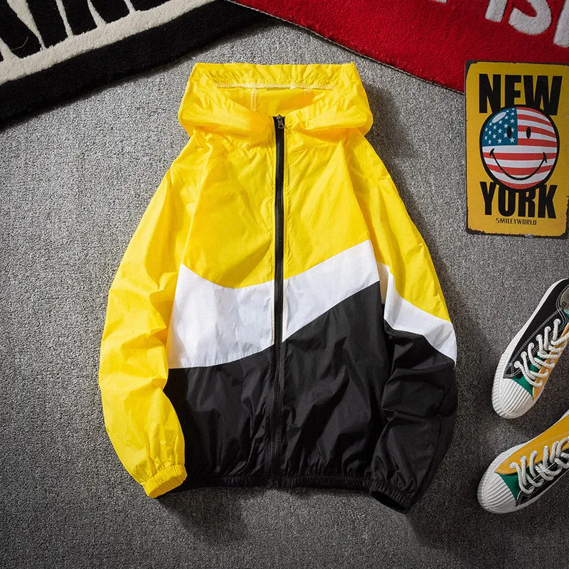 Summer ins Sporty Loose Thin Jacket Trendy Personality Color-Matching Sunscreen Outerwear
