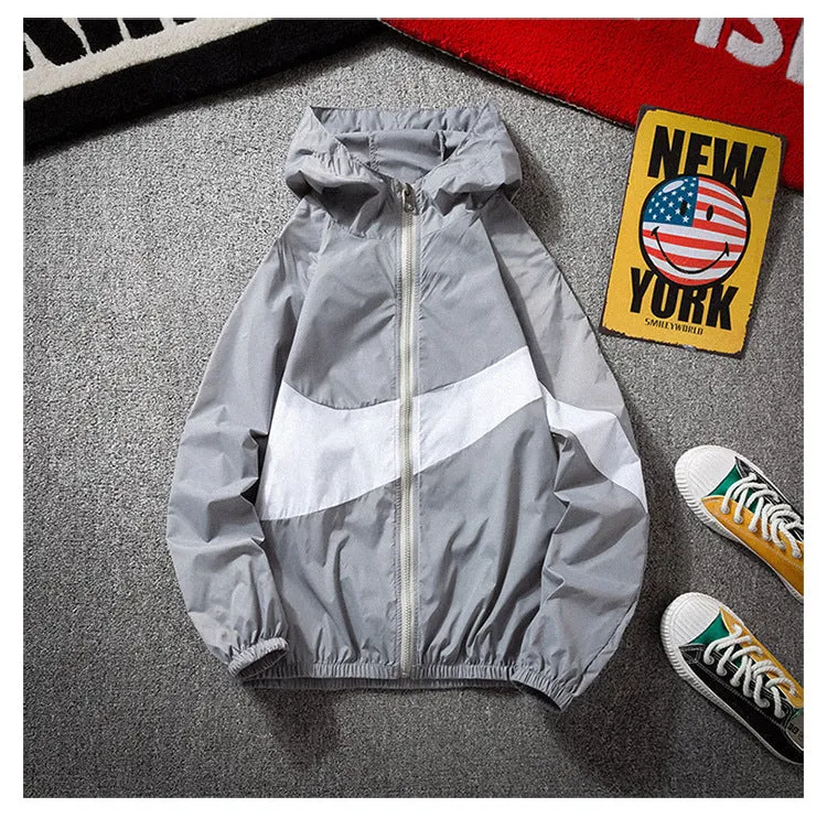 Summer ins Sporty Loose Thin Jacket Trendy Personality Color-Matching Sunscreen Outerwear