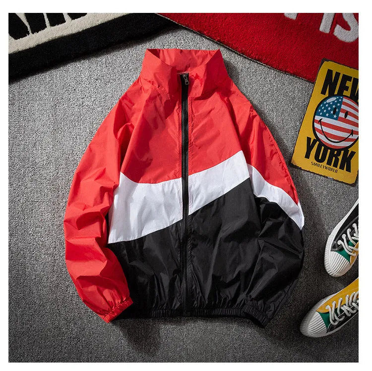 Summer ins Sporty Loose Thin Jacket Trendy Personality Color-Matching Sunscreen Outerwear