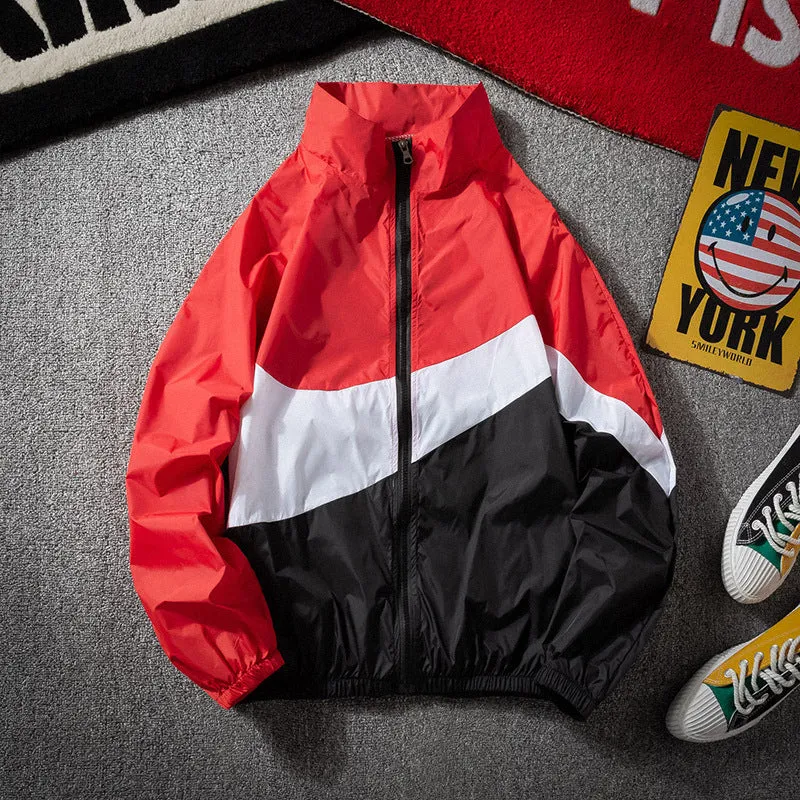 Summer ins Sporty Loose Thin Jacket Trendy Personality Color-Matching Sunscreen Outerwear