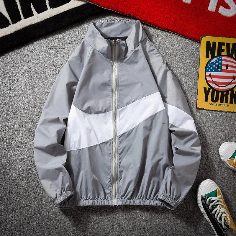 Summer ins Sporty Loose Thin Jacket Trendy Personality Color-Matching Sunscreen Outerwear