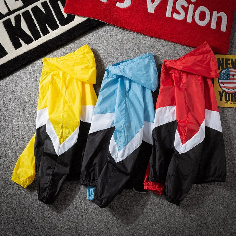 Summer ins Sporty Loose Thin Jacket Trendy Personality Color-Matching Sunscreen Outerwear