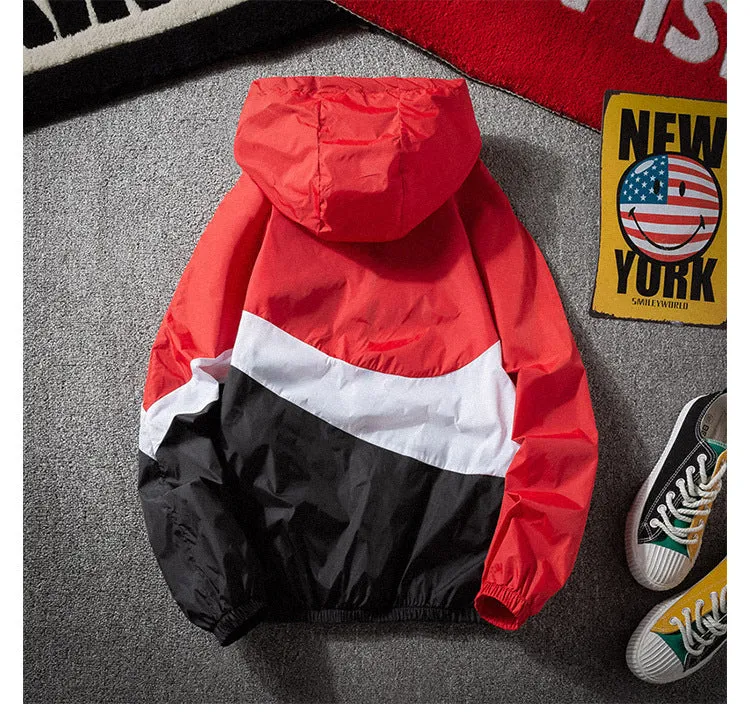 Summer ins Sporty Loose Thin Jacket Trendy Personality Color-Matching Sunscreen Outerwear