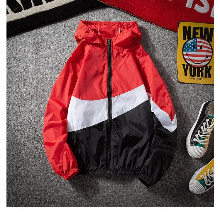 Summer ins Sporty Loose Thin Jacket Trendy Personality Color-Matching Sunscreen Outerwear
