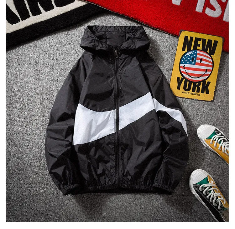 Summer ins Sporty Loose Thin Jacket Trendy Personality Color-Matching Sunscreen Outerwear