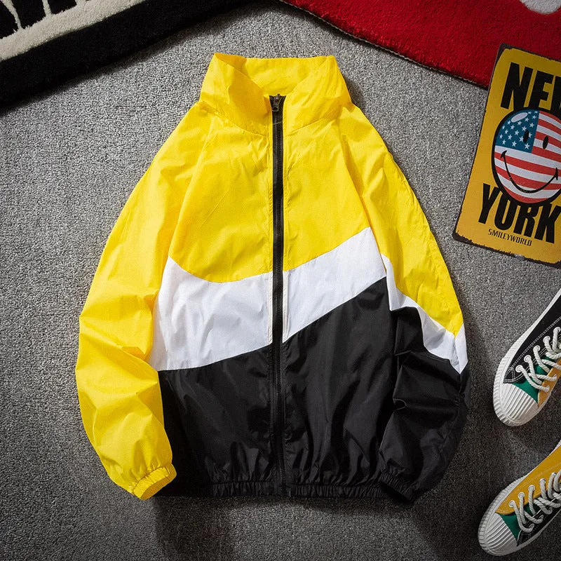 Summer ins Sporty Loose Thin Jacket Trendy Personality Color-Matching Sunscreen Outerwear