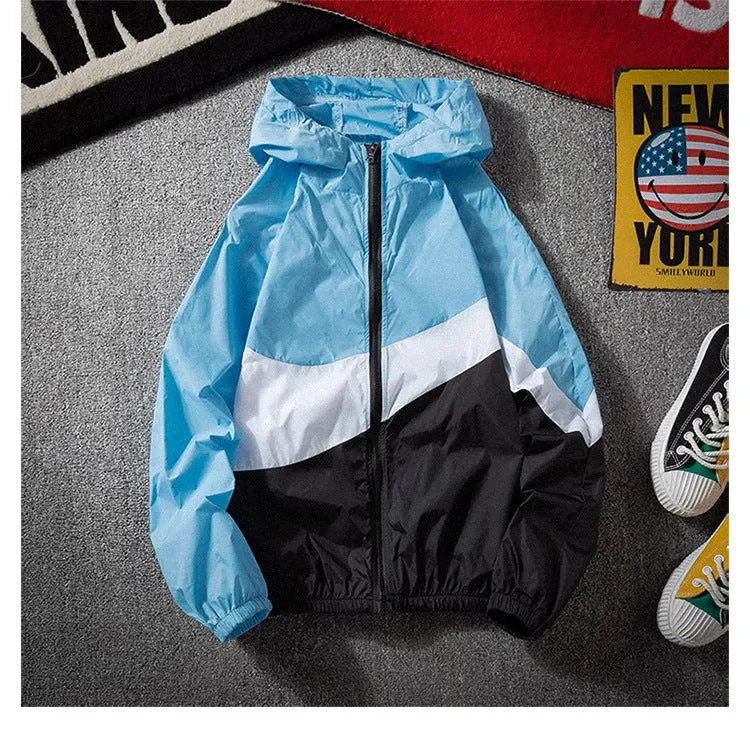 Summer ins Sporty Loose Thin Jacket Trendy Personality Color-Matching Sunscreen Outerwear